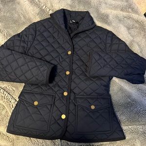 Ralph Lauren—quilted jacket—navy—14 girls